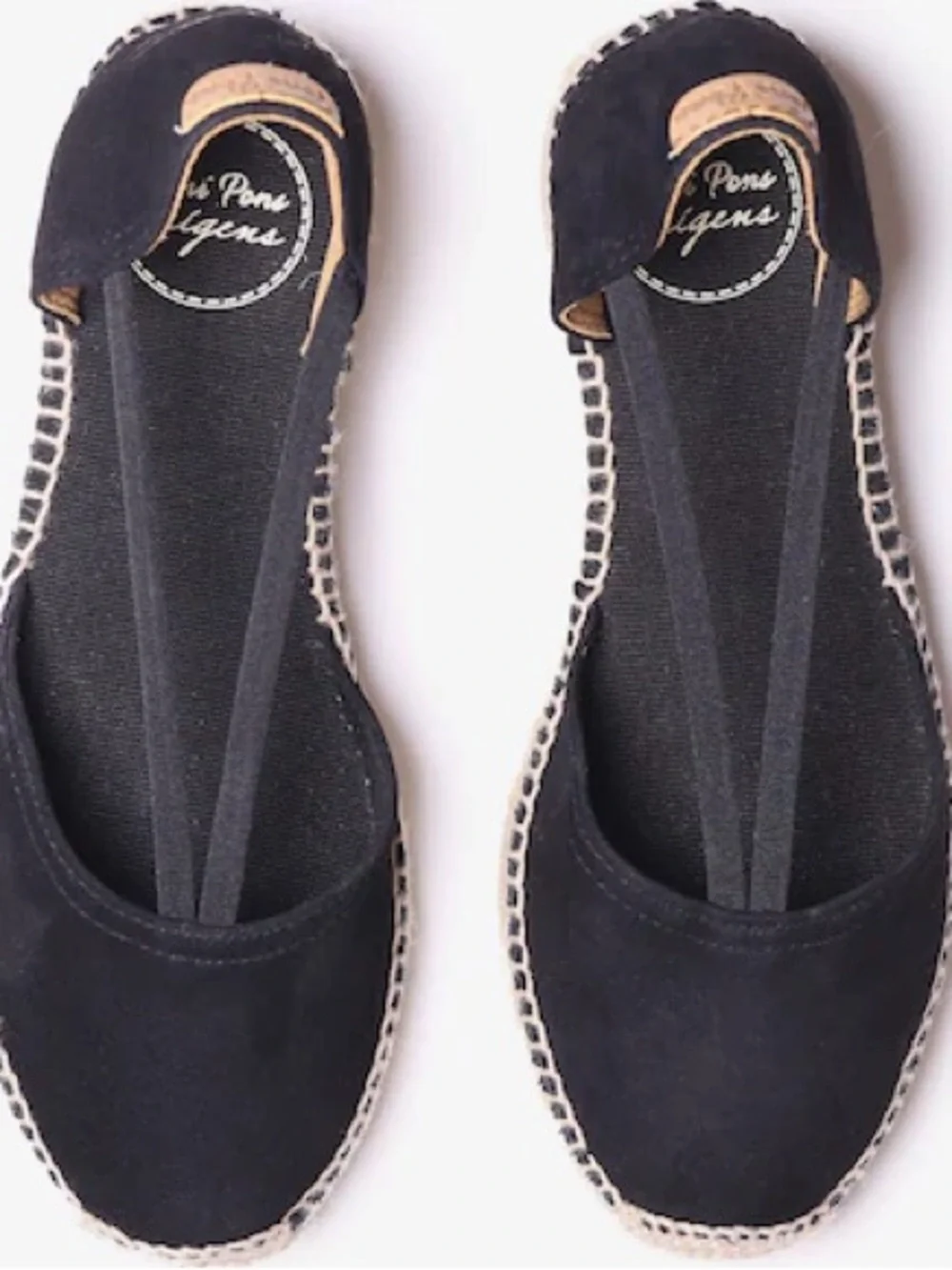 NWOT Toni Pons Black Suede Erla -A Espadrille Flats size 41 / 10